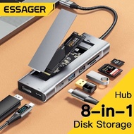 Usb Hub Type C Adapter 8in1 USB 3.2 SD TF HDMI SSD PD 100W - Dlza08