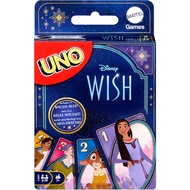 Mattel Games UNO Disney Wishes Card Game for Kids, Family Night, and Adults with Characters from the