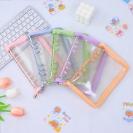 (SG) A5 Zipper Binder 6 Holes Ring Loose Glitter Transparent Binder Zipper Binder K-pop Photocard Lo