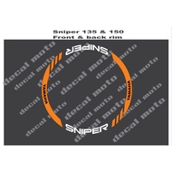 Decals, Sticker, Motorcycle Decals for Mags / Rim for Yamaha Sniper 135 &amp; 150, orange