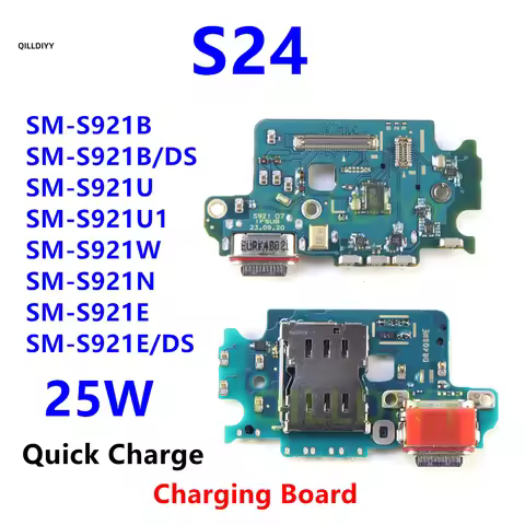 25W USB Charging Port Flex Cable For Samsung Galaxy S24 SM-S921B/DS S921E S921U S921N Charger Dock C