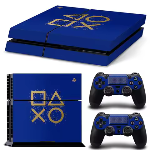 For PS4 Console and 2 Controllers Skin Sticker PS4 Geometry Design Protective Decal Cover Full Set