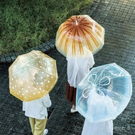 LP-6 YU🍓Jellyfish Umbrella Little Red Book Same Style Japanese Dreamy Sea Moon Transparent Umbrella Automatic Long Handl