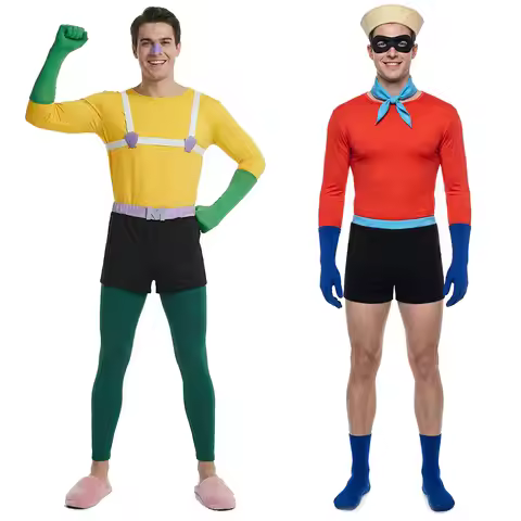 Adult Mermaid Man Ernie Barnacle Boy Tim Cosplay Costume Huckler Cartoon Roleplay Carnival Comic-Con