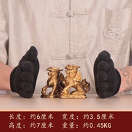 รูปปั้นทองเหลืองโชคความมั่งคั่ง Qilin โชคดี Kylin Fengshuiสัตว์เฝ้าบ้านของตกแต่งป้องกันสำนักงานบ้าน