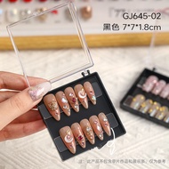 Handmade wearing armor storage box, high-end transparent finished nail display box, nail accessories storage tool wholesale