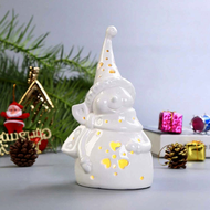 北歐質感家居Riches Base 聖誕系列 雪人陶瓷LED夜燈 18.5cm