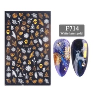 (Ready Stock) F714 3D Christmas Series Fingernail Nail Stickers Winter Fashion