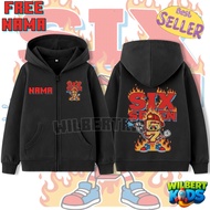 Kids Hoodie Six Seven 67 Children's Zip Jacket Free Name/67 Stealing G Brain