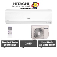 Hitachi Air Conditioner (2.0HP) Vector DC Inverter Frost Wash Air Sleep Timer AirCond RAS-XH18CKM / RAC-XH18CKM