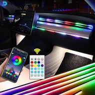 DIGIFOUNDER 110cm Car Ambient Lights USB APP Control Remote LED Interior RGB Symphony Atmosphere Lam