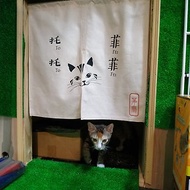 客製化貓砂盆門簾 尺寸文字都客製 裝飾 日式門簾 書櫃 cat 聖誕