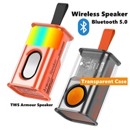 Transparent Armour Style Wireless Bluetooth 5.0 Speaker Portable Small Speaker Outdoor Subwoofer Sou