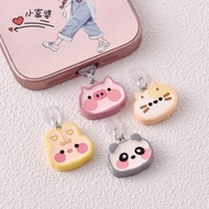 Cute Cartoon Blush Pig Head Rabbit Mobile Phone Anti-dust Plug Charging Port Plug Pendant Couple Gir