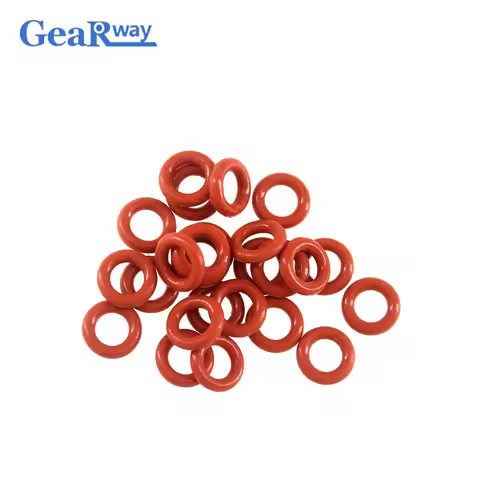 Gearway Red Silicon O Ring Seal Gasket 2.65mm CS O Ring Seal Washer 7.1/7.6/8/8.5/17/19/20mm ID VMQ 