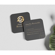 <HQL> CAN CUSTOM THANK YOU / BUSINESS / EVENT CARD BOTH SIDE PRINTING | PASTEL 54 x 54 mm