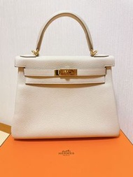 Hermes Kelly 28 Craie 奶昔白 10 金剛 大象灰 粉筆白