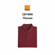 OREN SPORT QD0606 Maroon Quick Dry Polo T-Shirt Unisex Sportswear Cool Fit Microfiber SUNBEAR.com.my
