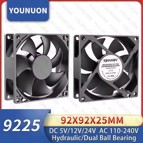 92mm 9225 Cooling Fan DC 5V 12V 24V 92x92x25mm Cooler Fans PC Case CPU Brushless Cooler 9cm Sleeve/D