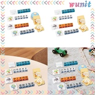 [Wunit] Wooden Blocks Spelling Game,Early Learning Toys Sight Words Abc Matching Letter Game Alphabe