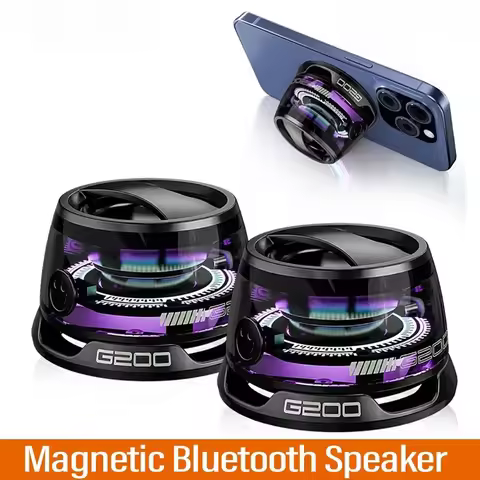 Portable Bluetooth Speaker G200 RGB Lighting Magnetic Speaker BT5.3 Mini Sound Box Outdoor Speaker 7