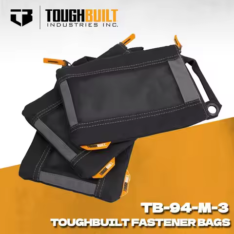 TOUGHBUILT TB-94-M-3 3 Pack Fastener Bags Storage Tool Bags Nail Bags Power Tool Accessories Toughbu