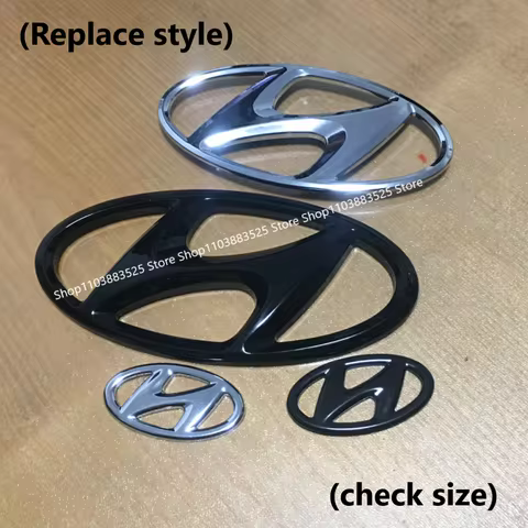 Replace style Car Emblem Badge For Hyundai Elantra Verna sonata MD Turbo Palisade Bayon Tucson Inste