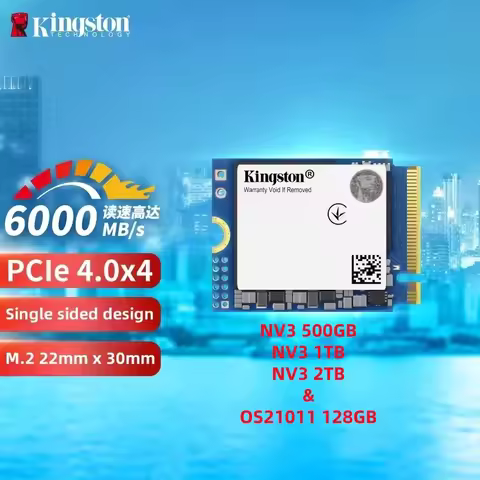 Kingston OS21011 128GB & NV3 500GB 1TB 2TB M.2 2230 PCIe 4.0 NVMe SSD | Up to 6000MB/s - Stream Deck