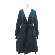 CYNICAL Belt Coat v-neck Navy ribbon Long sleeves Direct from Japan Secondhand