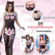 Lingerie Body Stocking Model Jumpsuit Open Transparent Bs49