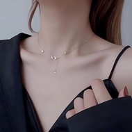 Yes✨S925 Sterling Silver Butterfly Necklace Diamond Pendant Necklace Tassel Necklace Chain Bestie Ne