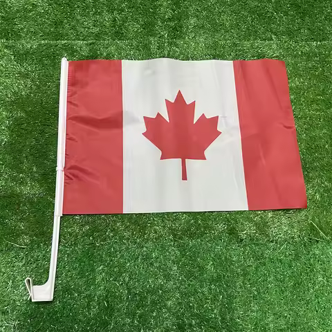 (SKY FLAG)Canada car flag 30*45cm Canada car waving Flag National Flag standard-bearer waving flag w