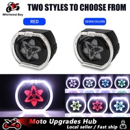 AFFOTOM 4.5Inch Rotating Fog Light RGB Square Fog Lamp For Motorcycle Car Eyes Tail Light DIY