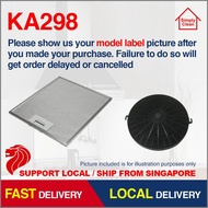 Tecno KA298 Compatible Cooker Hood Charcoal Carbon filter & Mesh Grease Filter