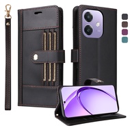 Mới Ốp điện thoại cho OPPO A3 a3x A5X A5 Pro từ Ví da nắp gập có khe cắm thẻ bìa vỏ