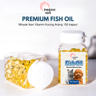 Pawsitive vibes Minyak Ikan Vitamin Kucing Anjing Fish Liver Oil 150 Kapsul