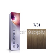 Wella Professionals Illumina Color 7/31 Medium Gold Ash Blonde Permanent Hair Color, 60g