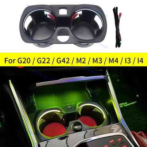 11 Colors Car LED Cup Holder Lamp For BMW G20 G22 G80 G82 G42 M2 M3 M4 I3 I4 New 2/3/4 Series Decora
