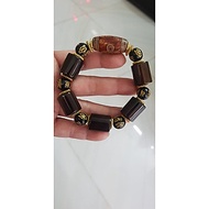 Vòng tay nam mã não nâu mix tây tạng kiểu hạt ống vuông tròn Size vòng 15mm đẹp ạ Ý nghĩa mang năng 