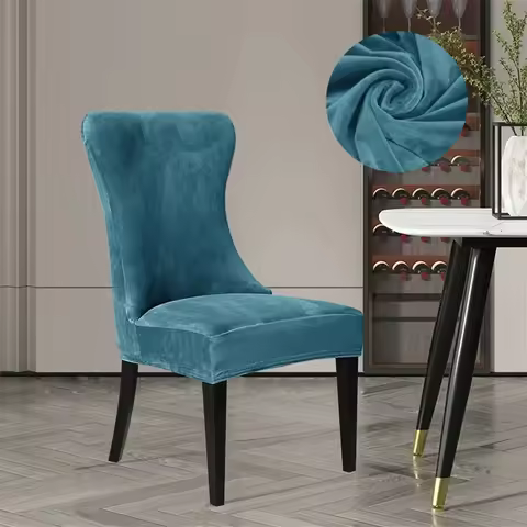 1PC Chair Covers White Chair Slipcover Morden Style Dining Stretch Dining Seat Cover for Living Room