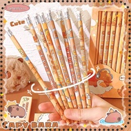LIKE 8Pcs HB Pencil, Graffiti/Painting With Rubber Head Drawing Pencil, Durable Stationery Capybara 