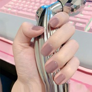 Pure Color Taro and Purple Fake Nails Finished Short Fake Nails Cute Waterproof Nail Clip JP992-Y2-B