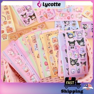 LYCOTTEmy Capybara Sanrio Sticker Laser Sticker Kuromi Cartoon DIY guna decorative melody Kuromi Sti