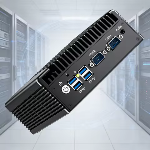 Topton Firewall Mini PC Dual LAN Intel i7 4500U i5 8250U i3 7100U 6xUSB, 2xCOM, HDMI+VGA Fanless Ind