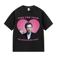 T-shirt 100% kapas tulen, T-shirt Dr Gregory House Md Fun bersaiz besar, T-shirt fesyen retro berkua