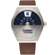 Tommy Hilfiger Men Blue Dial Brown Leather Watch 1791772 Jam Tangan Lelaki