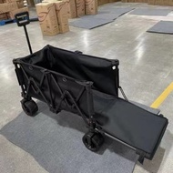 Foldable ATV with Large Wheels, Large Capacity Trolley with Tailgate, Camp Bike Camping Cart