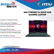MSI Cyborg 14 A13VF 046 Gaming Laptop - 14“ FHD IPS 144Hz/I7-13620H/16GB DDR5/1TB SSD/RTX4060/Win11/