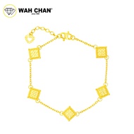 WAH CHAN 916 Gold Bracelet - Diamond Shaped Bracelet OSB1322