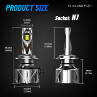 Novsight N97 หลอดไฟ LED สว่างสุดขีด 9005(HB3) 9006(HB4) H4 H7 H11 ไฟสูง-ต่ำ ไฟตัดหมอก 240W 60000 ลูเ